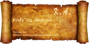 Knézy Andrea névjegykártya